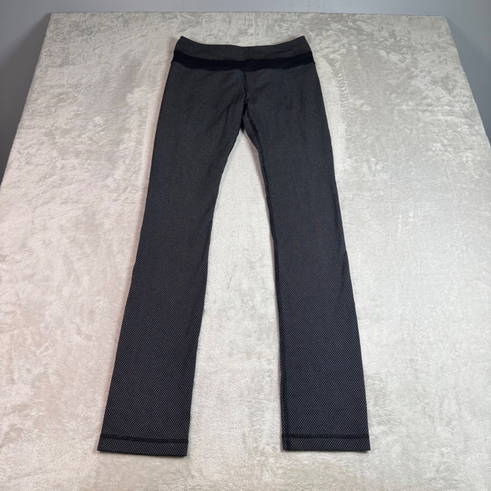 Lululemon Athletica Womens Astro Pant Black White Micro Diamond Print Size 6